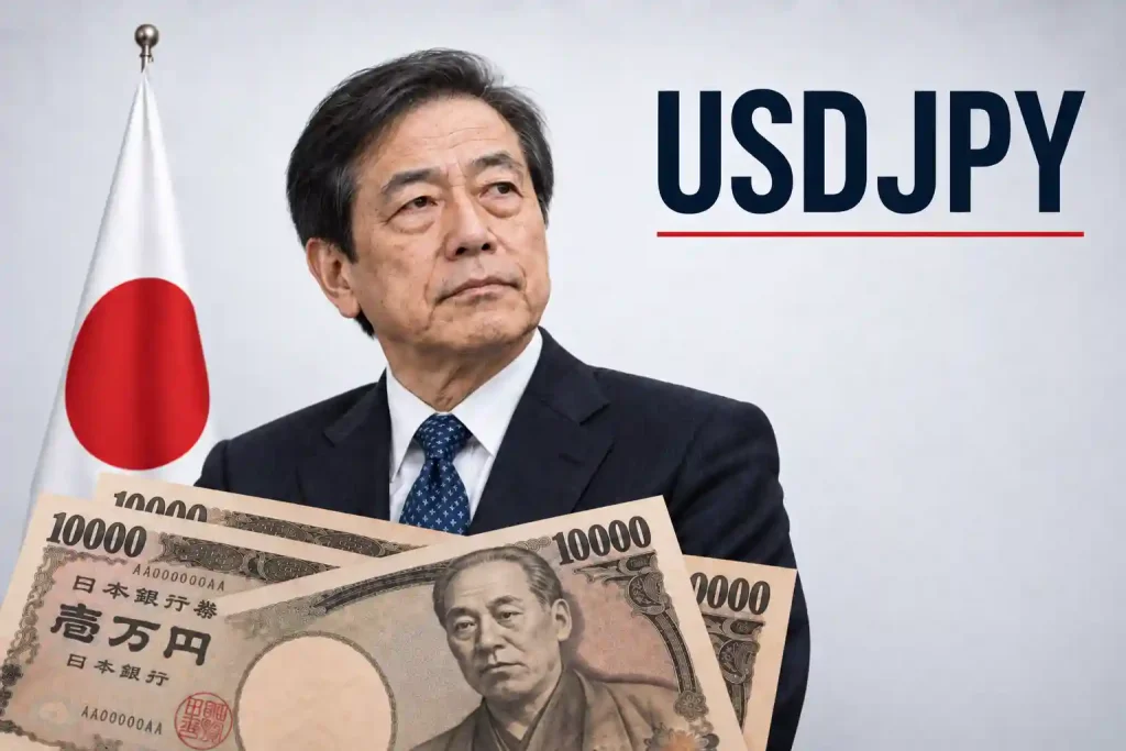 USD/JPY forex chart showing the Japanese Yen reaching the first target following intervention in the currency market